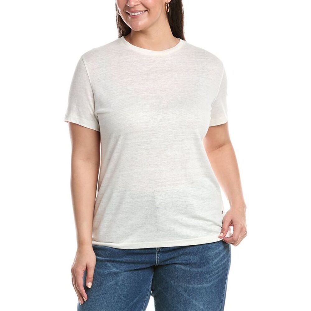 Akris Womens  Linen Top, White